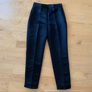 JCrew tuxedo-style satin trousers